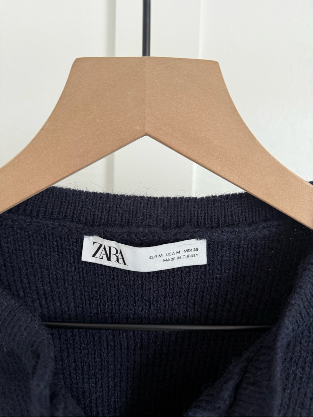 Zara Navy Knit Gold Button Front Sweater Cardigan - Picture 4 of 5